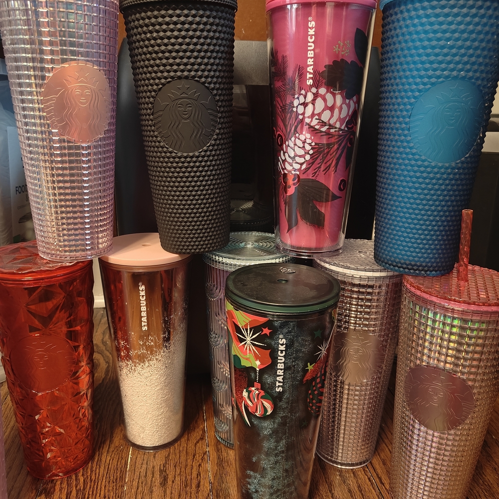Starbucks Vibrant Tumbler Set with Textured Designs